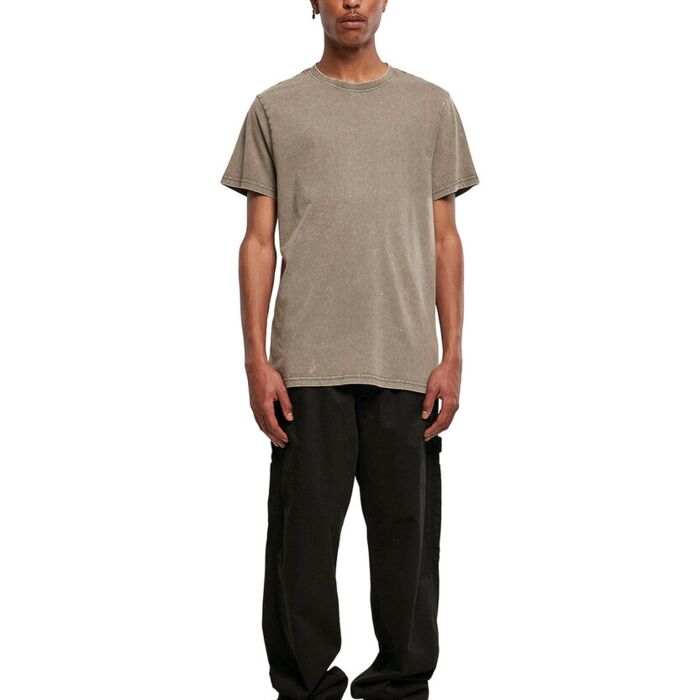 Acid washed round neck tee Thumbnail