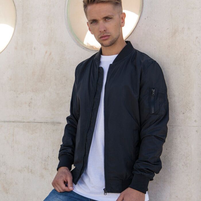 Nylon bomber jacket Thumbnail
