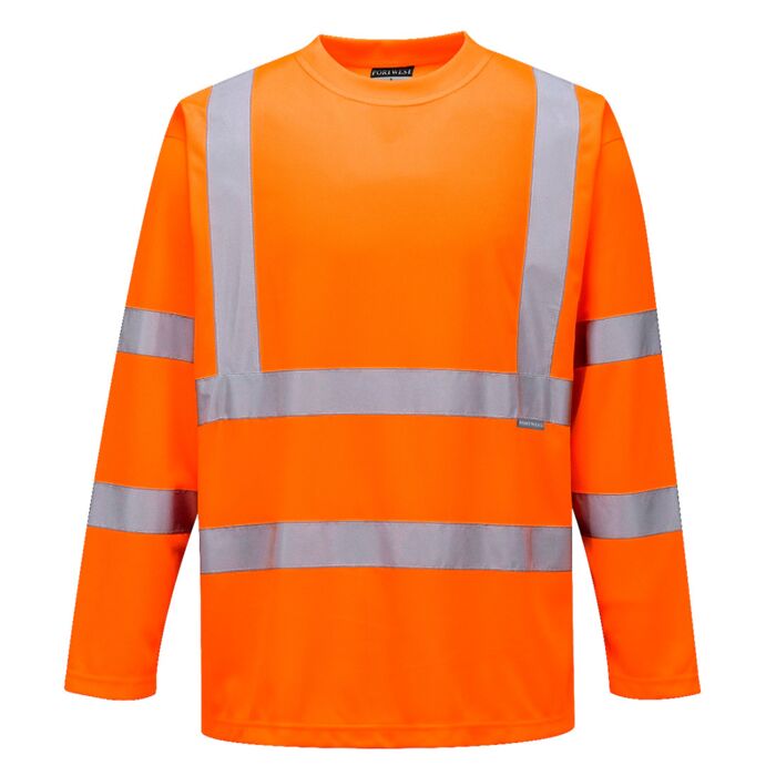 Portwest Hi-Vis Long Sleeved T-Shirt Orange Thumbnail