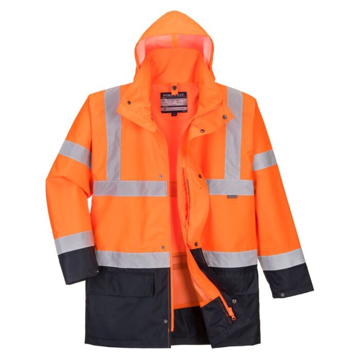 Portwest Essential 5in1 Hi-Vis Jacket Orange Thumbnail