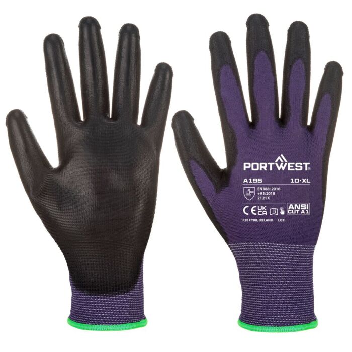 Portwest PU Touchscreen Glove Purple/Black Thumbnail