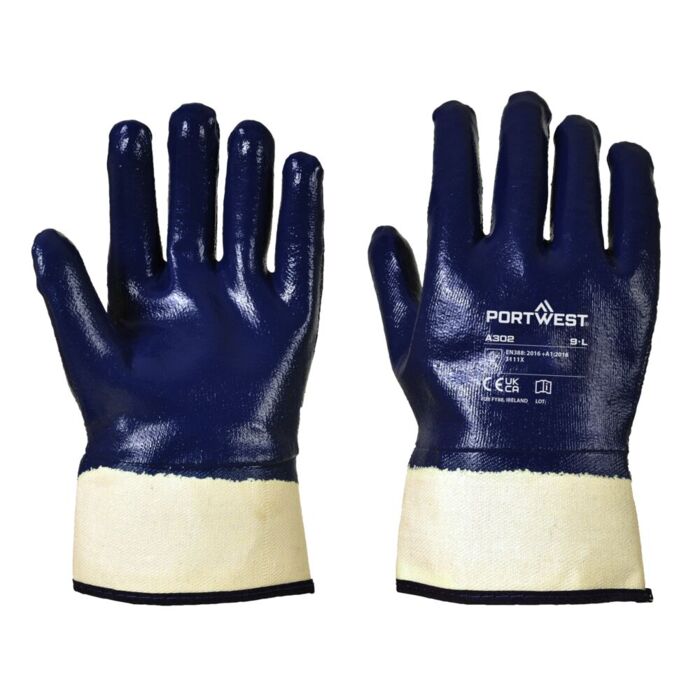 Portwest Fully Dipped Nitrile Safety Cuff Navy Navy Thumbnail