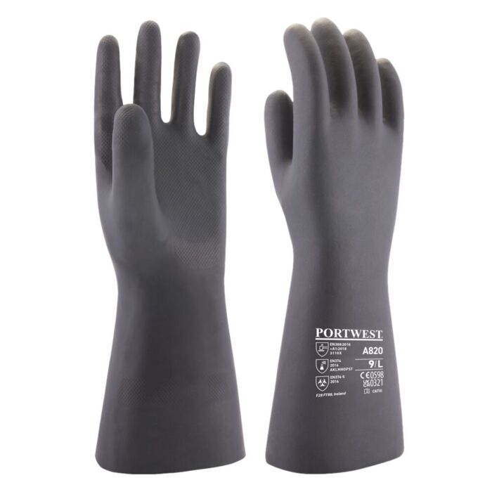 Portwest Neoprene Chemical Gauntlet Black Thumbnail