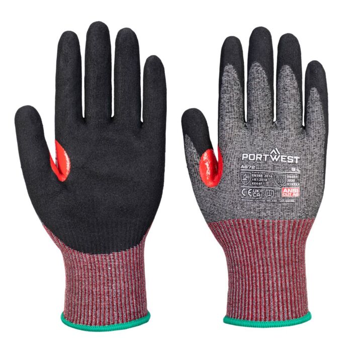 Portwest CS AHR13 Nitrile Cut Glove Black Thumbnail