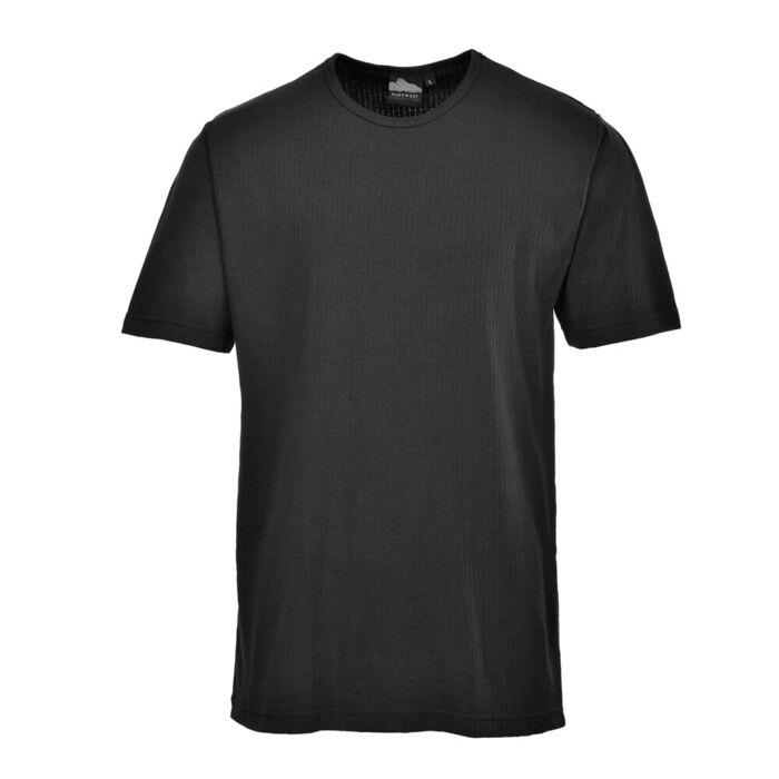 Portwest Thermal T-Shirt Short Sleeves Black Thumbnail