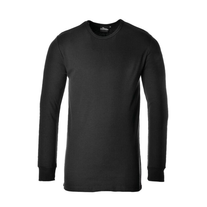 Portwest Thermal T-Shirt Long Sleeves Black Thumbnail