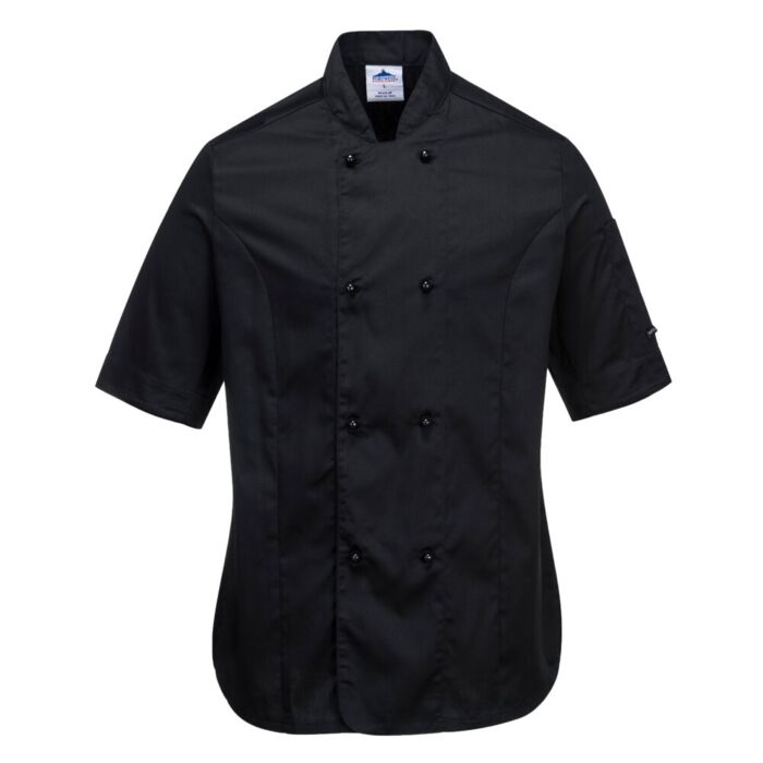 Portwest Rachel Chef Jacket  Short Sleeves White Thumbnail
