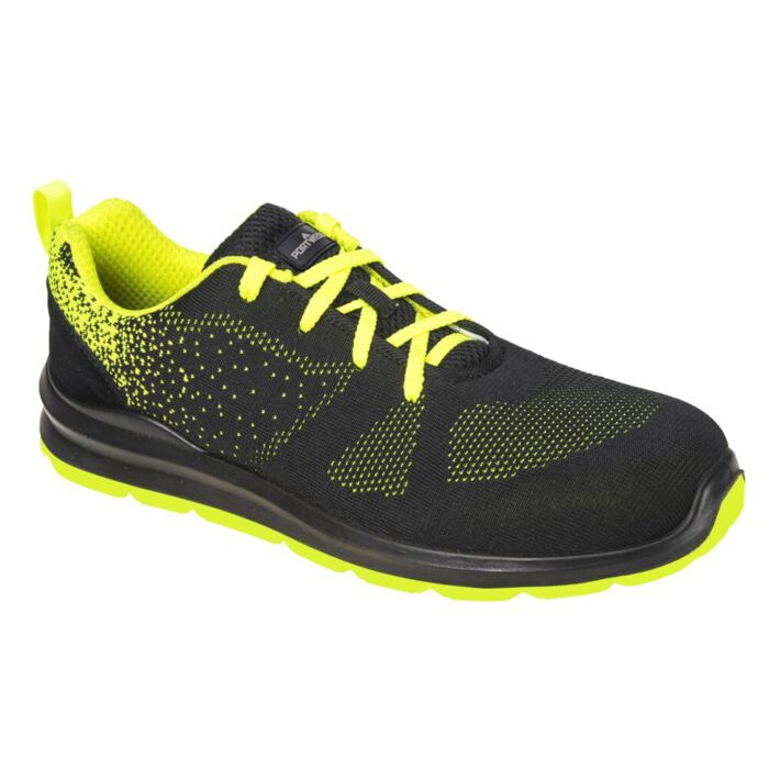 Portwest Aire Trainer  S1P  36/3 Black/Green Thumbnail