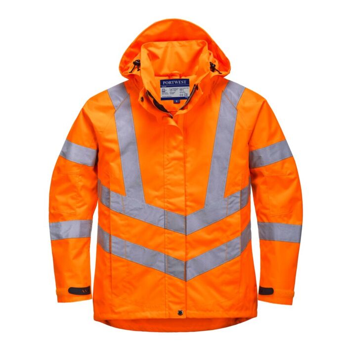 Portwest Ladies HiVis Breathable Jacket Orange Thumbnail
