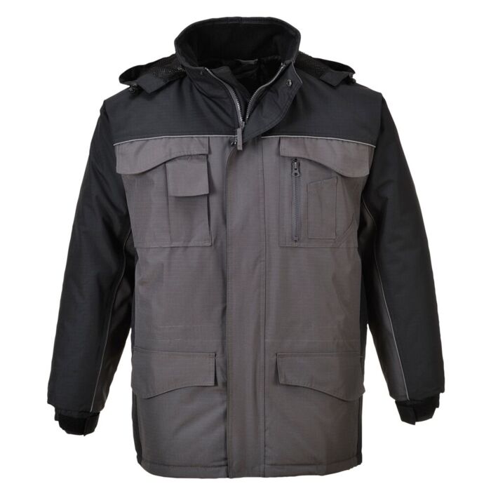 Portwest Ripstop Parka Black/Grey Thumbnail