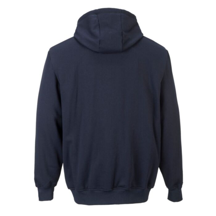 Portwest Flame ResistantHooded Zip Sweatshirt Navy Thumbnail