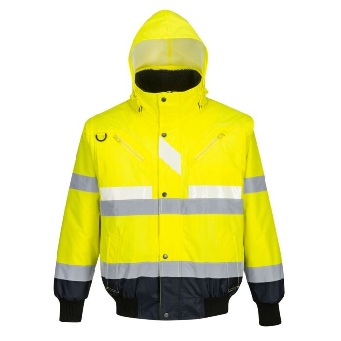 Portwest Glowtex 3in1 Bomber Jacket Yellow Thumbnail