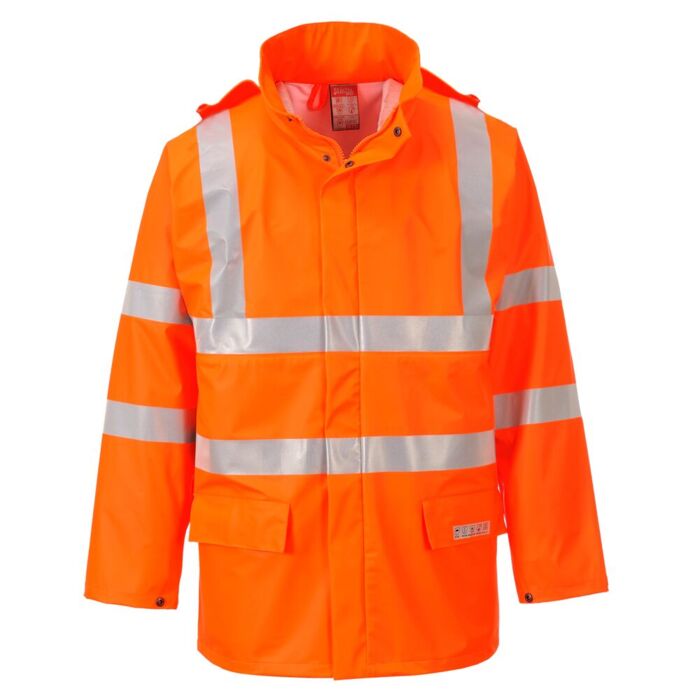 Portwest Sealtex Flame Hi-Vis Jacket Orange Thumbnail
