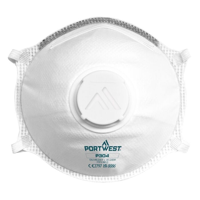 Portwest FFP3 Valved Dolomite Light Cup Respirator (Pk10) Thumbnail