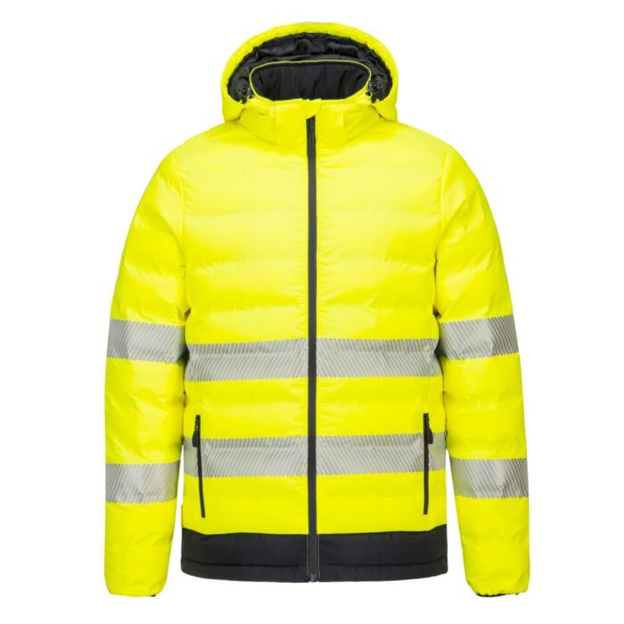 Portwest Hi-Vis Ultrasonic Heated Tunnel Jacket Yellow/Black Thumbnail