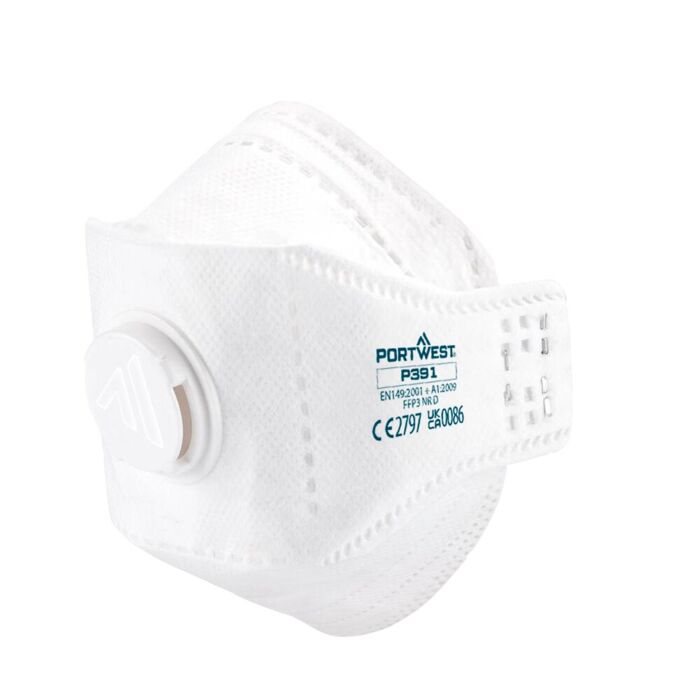 Portwest EAGLE FFP3 Valved Dolomite Fold Flat Respirator (Pk10) Thumbnail