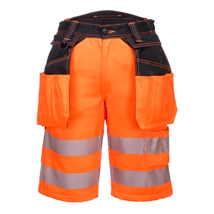 Portwest PW3 Hi-Vis Holster Shorts Orange/Black Thumbnail