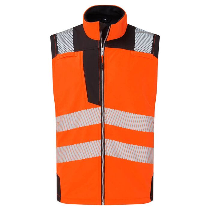Portwest Hi-Vis Softshell Gilet (3L)Orange/Black Thumbnail