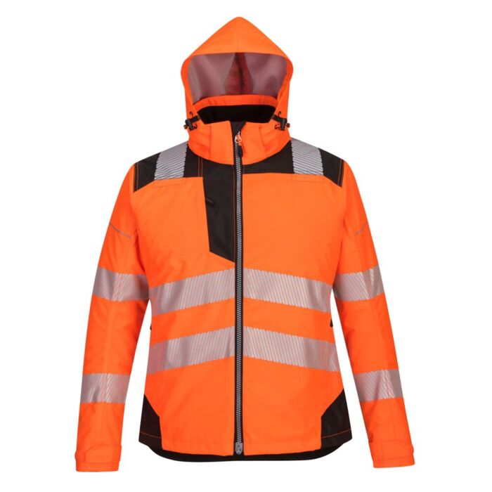Portwest PW3 Hi-Vis Women's Winter Jacket Orange/Black Thumbnail