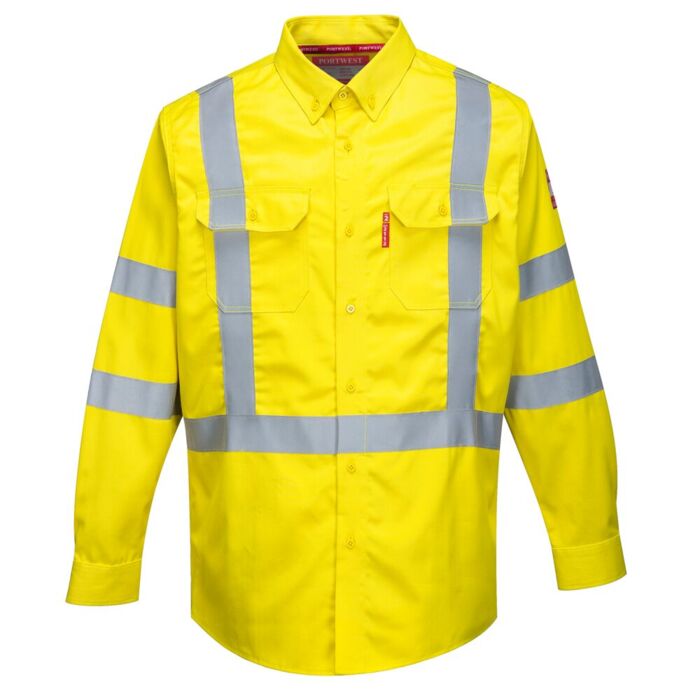 Portwest Bizflame 88/12 FR Hi-Vis Shirt Yellow Thumbnail