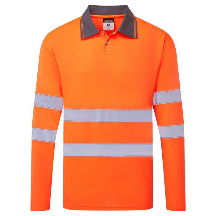 Portwest ES1 Essential Hi-Vis Polo Shirt L/S Thumbnail