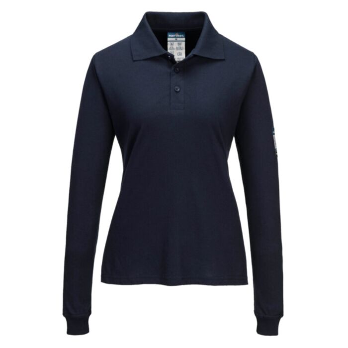 Modaflame Knit FR Women's Long Sleeve Polo Shirt Thumbnail