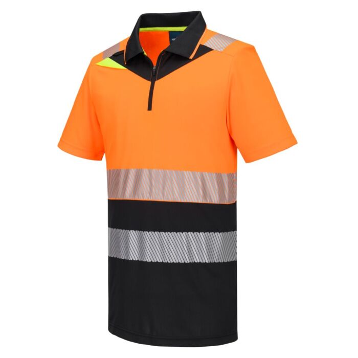 DX4 Hi-Vis Zip Class 1 Polo Shirt S/S  Thumbnail
