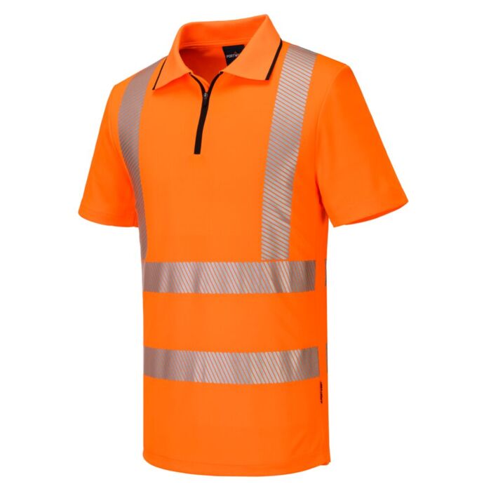 KX3 Sport Hi-Vis Zip Polo Shirt S/S Thumbnail