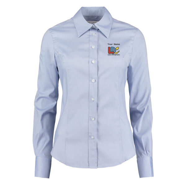 LDC - Women's corporate Oxford blouse long-sleeved (tailored fit) Thumbnail