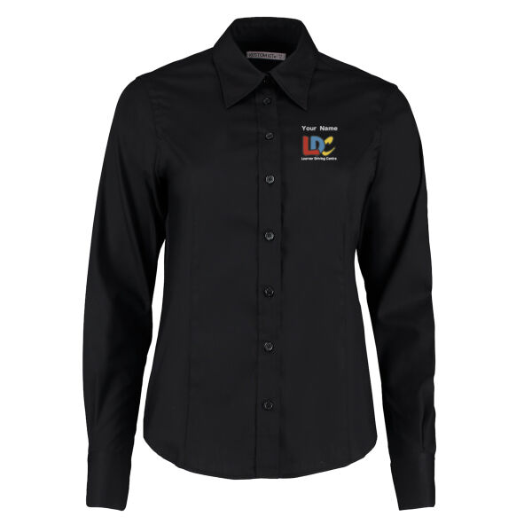 LDC - Women's corporate Oxford blouse long-sleeved (tailored fit) Thumbnail